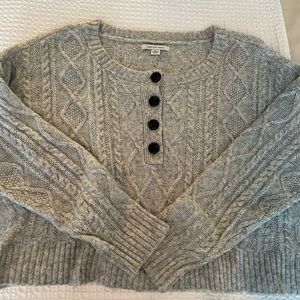Grey knit sweater